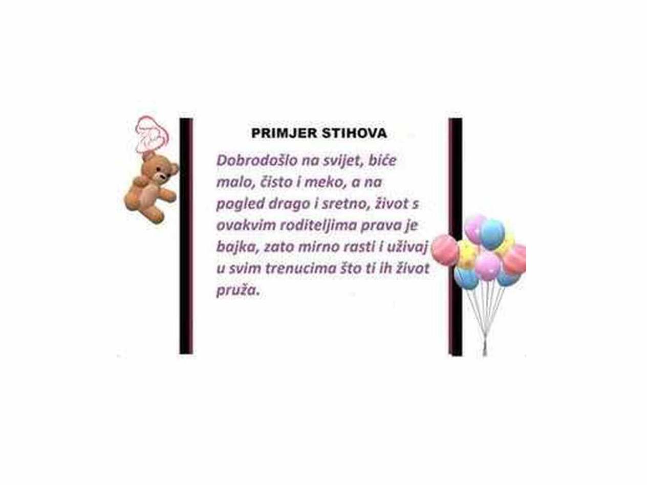 3D BABY RODA čESTITKA TELEGRAM RODA I BEBA