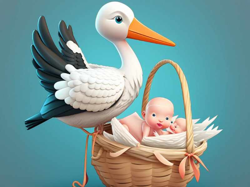 3D RODA TELEGRAM I BEBA U KOŠARI
