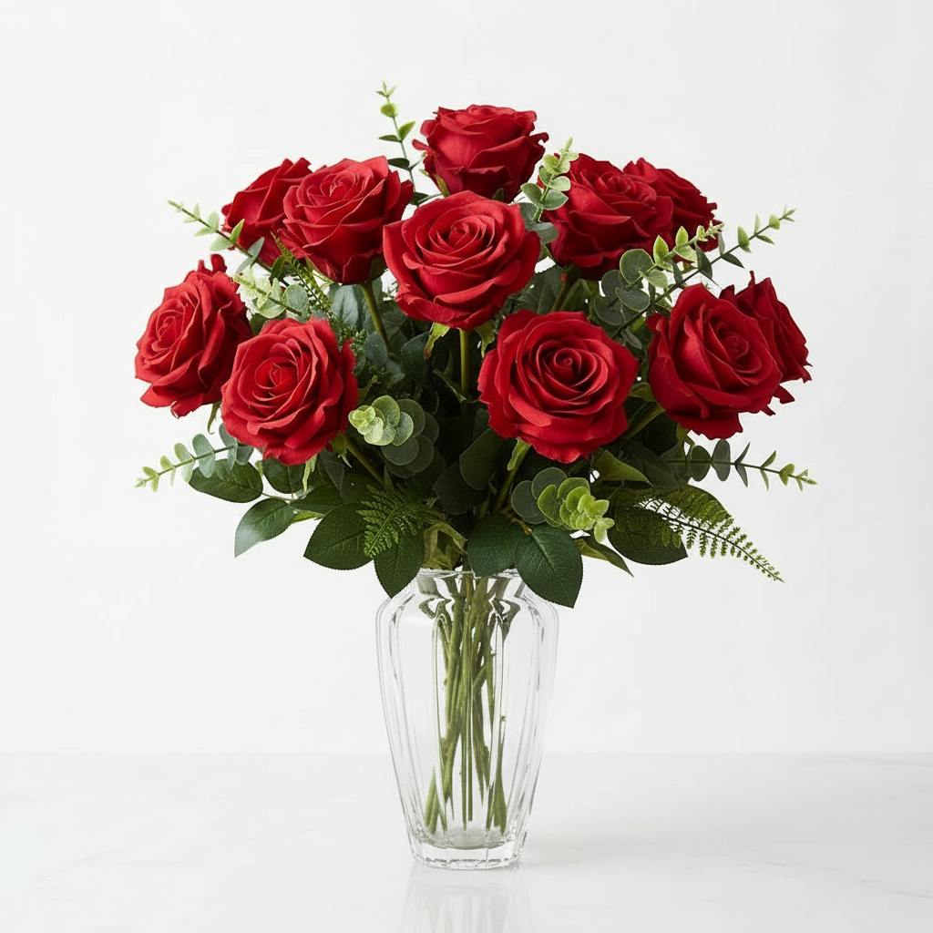 Crvene - Bijele Ruže 5 kom