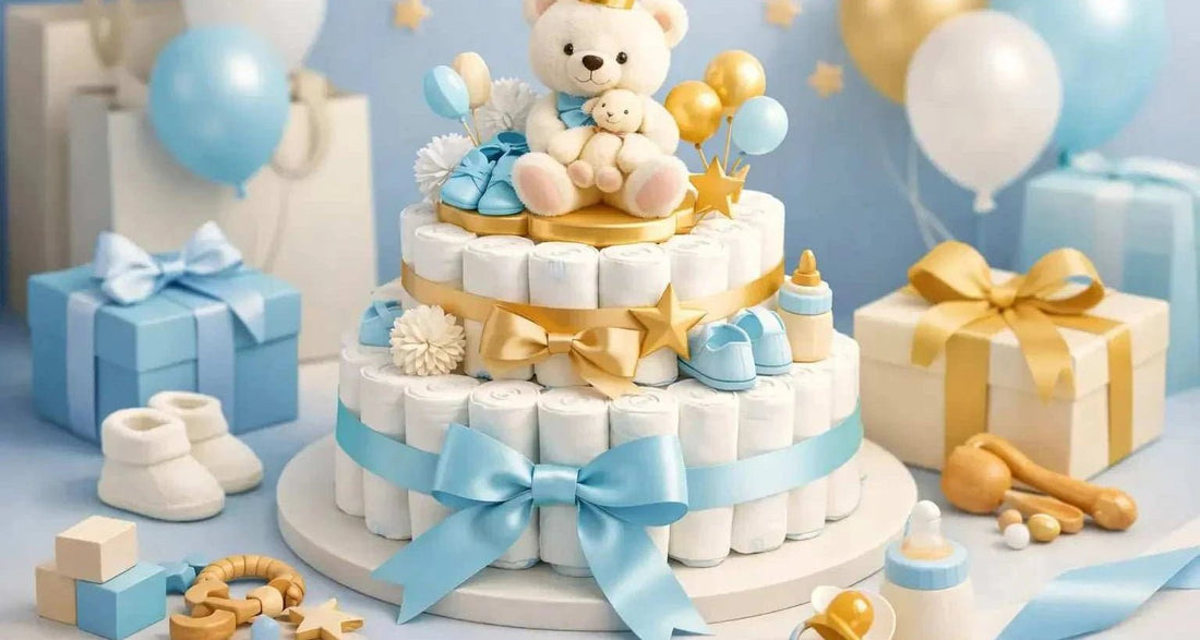 Torta od pelena de lux kao poklon za rođenje