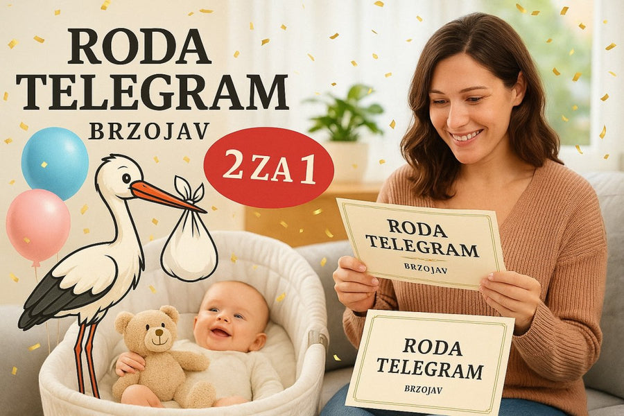 Brzojav Telegram Roda - Brzojav za Rođenje 2 za 1