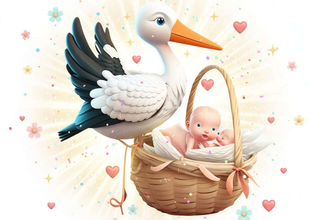 3D RODA TELEGRAM I BEBA U KOŠARI