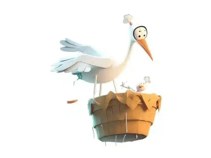 3D BABY RODA čESTITKA TELEGRAM RODA I BEBA