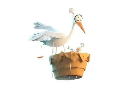 3D BABY RODA čESTITKA TELEGRAM RODA I BEBA