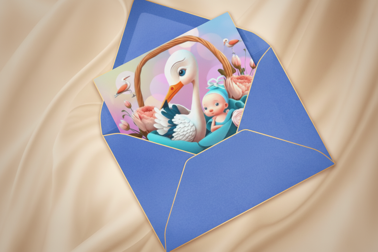 3D RODA I BEBA U CVJETNOJ KOŠARI