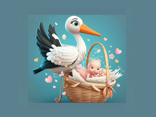 3D RODA TELEGRAM I BEBA U KOŠARI
