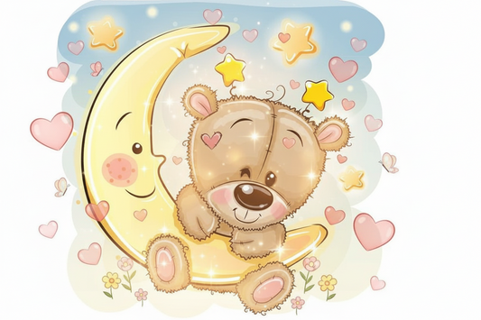 55 Sjajni Mjesec & prijatelj Medo