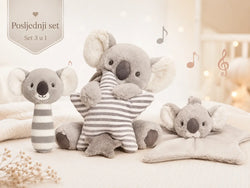 Koala Poklon Set 3 u 1 – Glazbena Koala, Zvečka i Dekica - zadnji set u prodaji! sniženo
