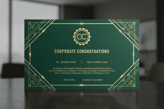 Premium Poslovni Telegram - Emerald Gold Prestige