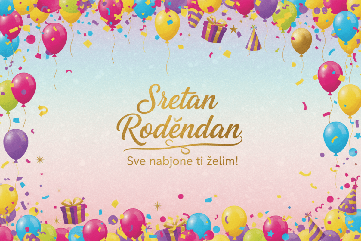 Rođendanski Telegram - Šareni Konfeti Slavlje