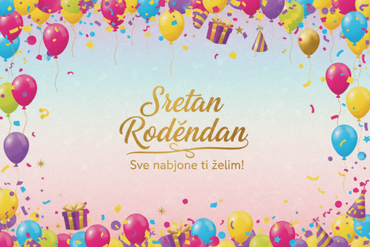 Rođendanski Telegram - Šareni Konfeti Slavlje