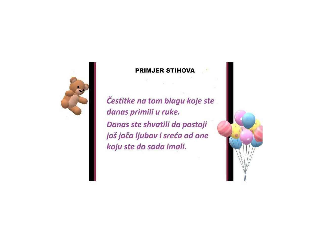 Telegram Rođenja Bebe 15 Čestitka