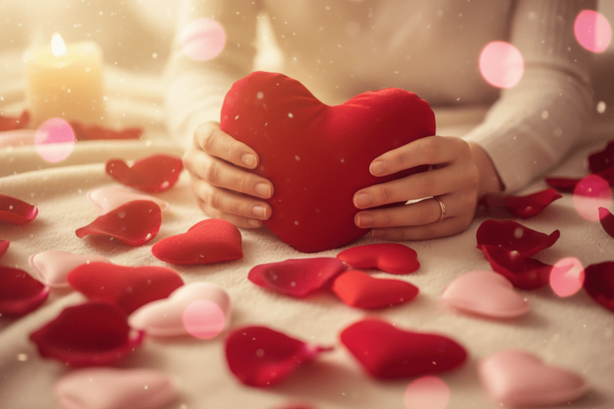 Telegram za zaljubljene - latice ruža i srca za Valentinovo