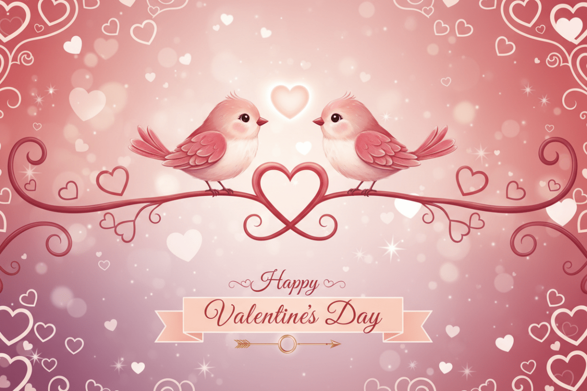Telegram za zaljubljene - zaljubljene ptice za Valentinovo