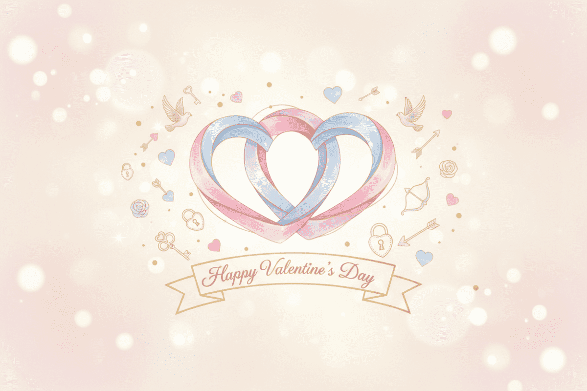 Telegram za zaljubljene - isprepletena srca za Valentinovo