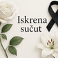 Telegram sućuti LX – ljiljan i ruža crna traka
