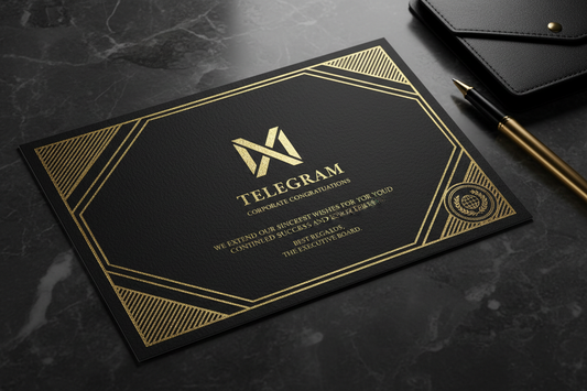 Luksuzni Poslovni Telegram - Zlatni Elegance