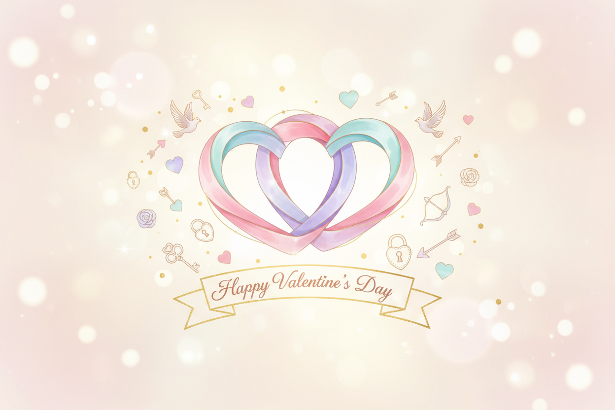 Telegram za zaljubljene - isprepletena srca za Valentinovo