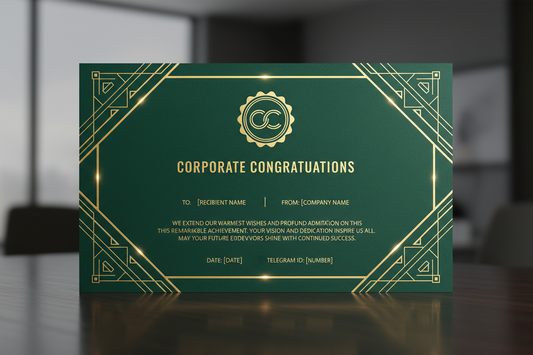 Premium Poslovni Telegram - Emerald Gold Prestige