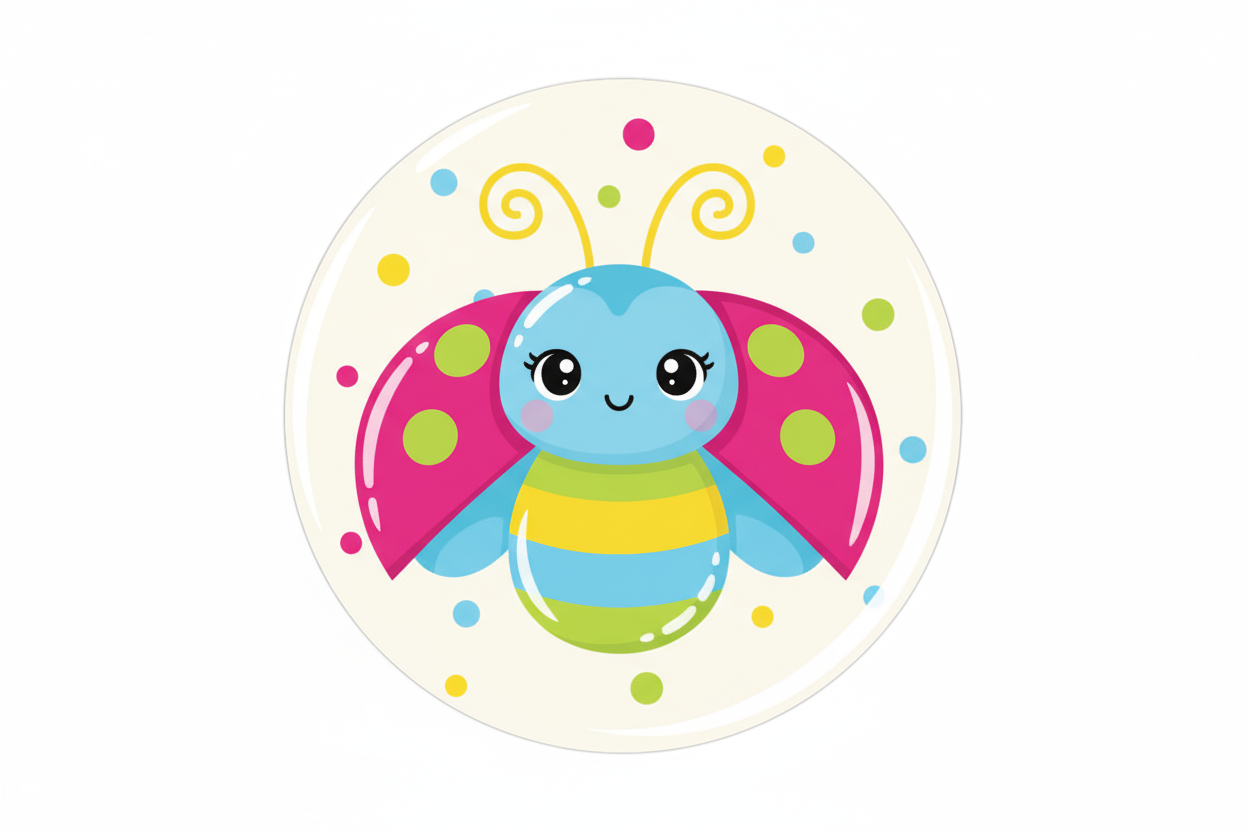 Šarena bubamara naljepnica 1