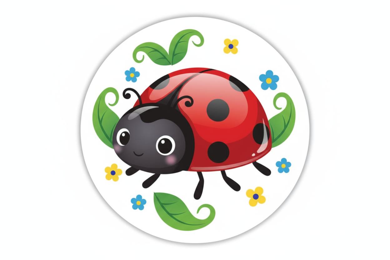 Šarena bubamara naljepnica 4