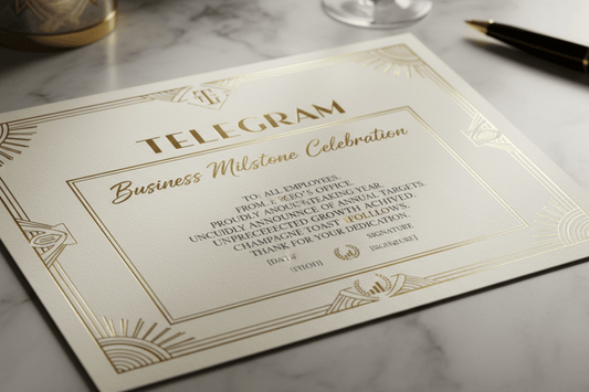 Luksuzni Poslovni Telegram - Champagne Gold Elite