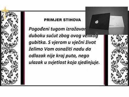 3D PAKET 6 u 1 Telegram Sućuti - 56% zajedno sa lampionom, ružom, križićem, laticama i crnom trakom