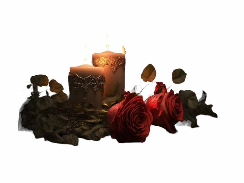 3D PAKET 6 u 1 Telegram Sućuti - 56% zajedno sa lampionom, ružom, križićem, laticama i crnom trakom