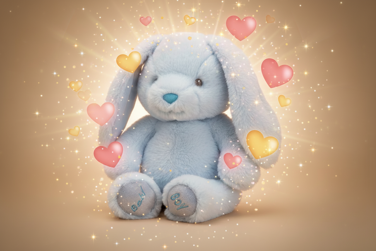 Veliki Plavi Plišani Zeko - Mekani Plišanac za Bebe i Djecu | AKCIJA