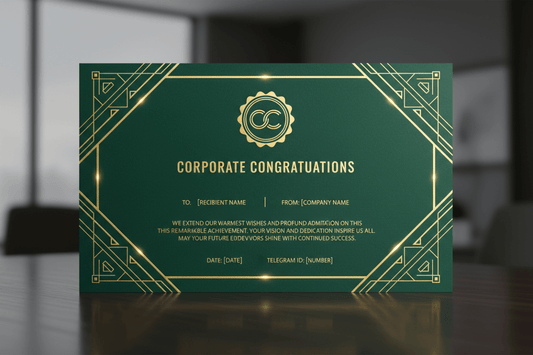 Premium Poslovni Telegram - Emerald Gold Prestige
