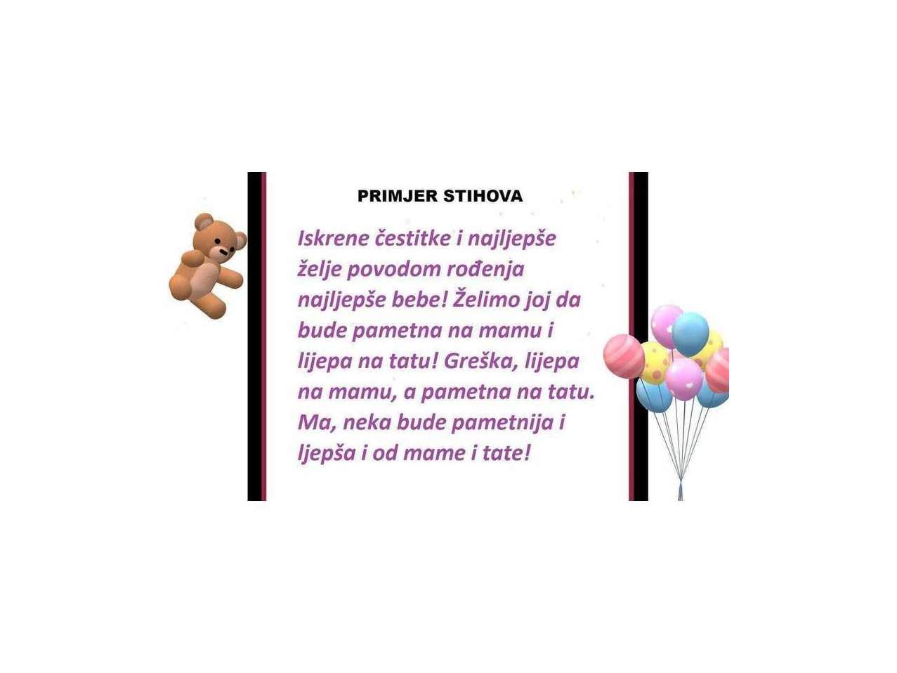 Telegram Rođenja Bebe 13 Čestitka