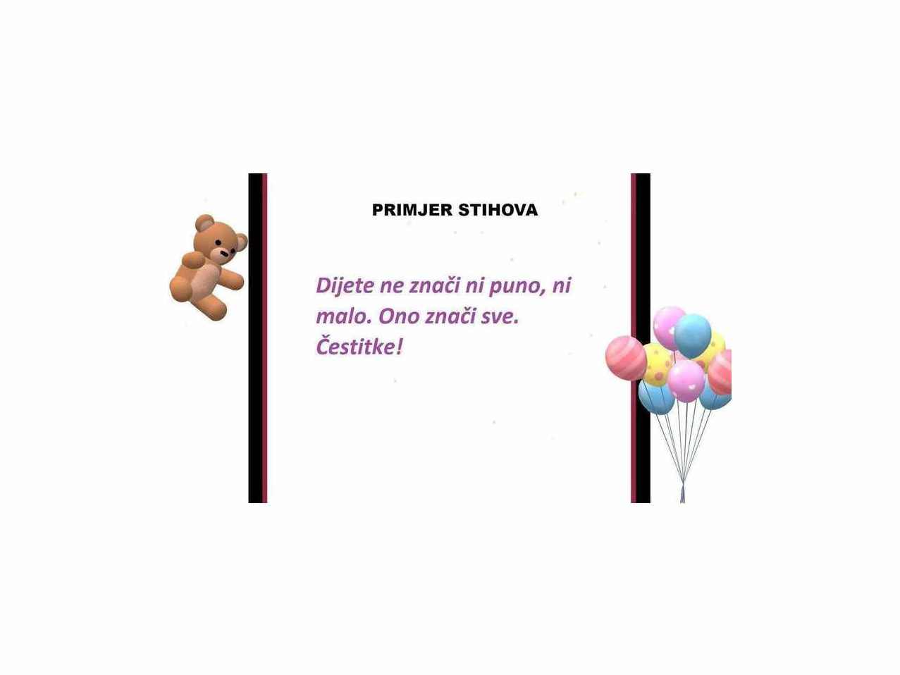 Telegram Rođenja Bebe 14 Čestitka