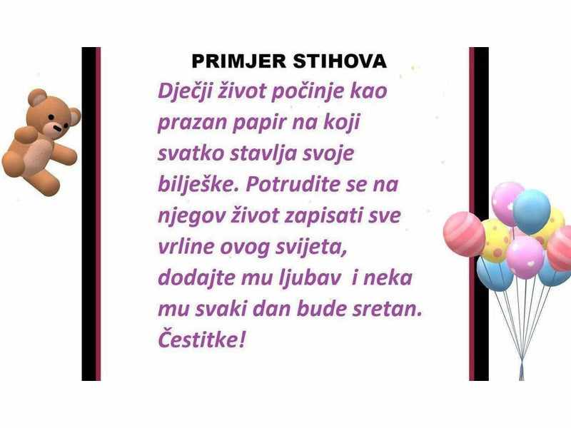 Telegram Rođenja Bebe 17 Čestitka