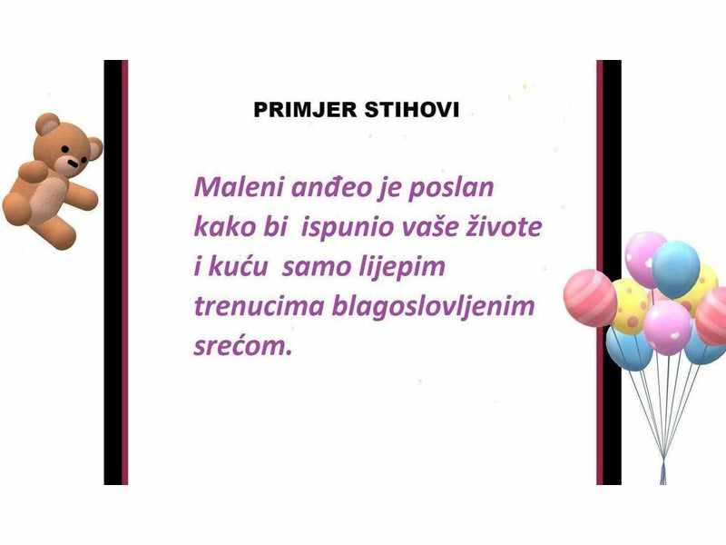Telegram Rođenja Bebe 45 Čestitka