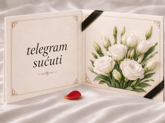 Telegram Sućut LX 151 Brzojav BIJELI TULIPANI