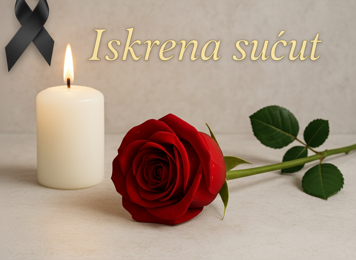 telegram sućuti 4 de Luxe svijeća i ruža