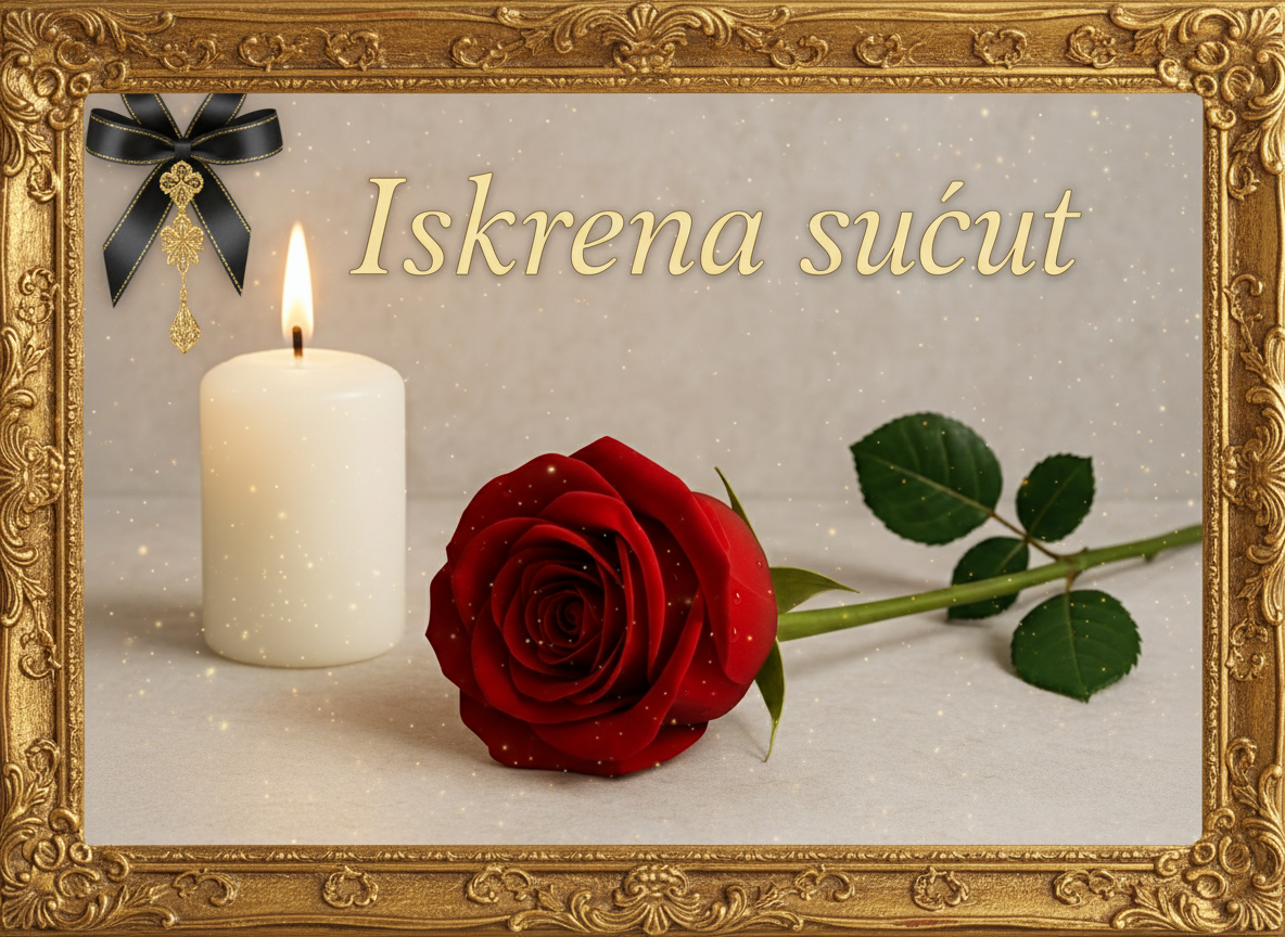 telegram sućuti 4 de Luxe svijeća i ruža